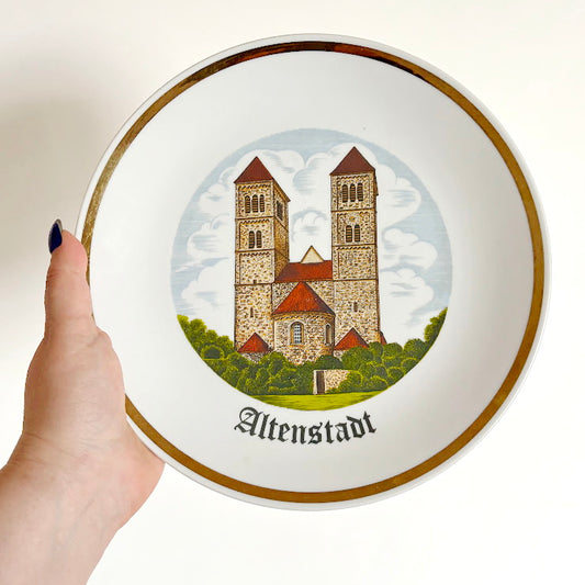 Vintage Kronester Bavaria Wall Plate “Altenstadt” Germany - Porcelain Decorative Plate - 24 cm Collectible Bavarian Souvenir Plate
