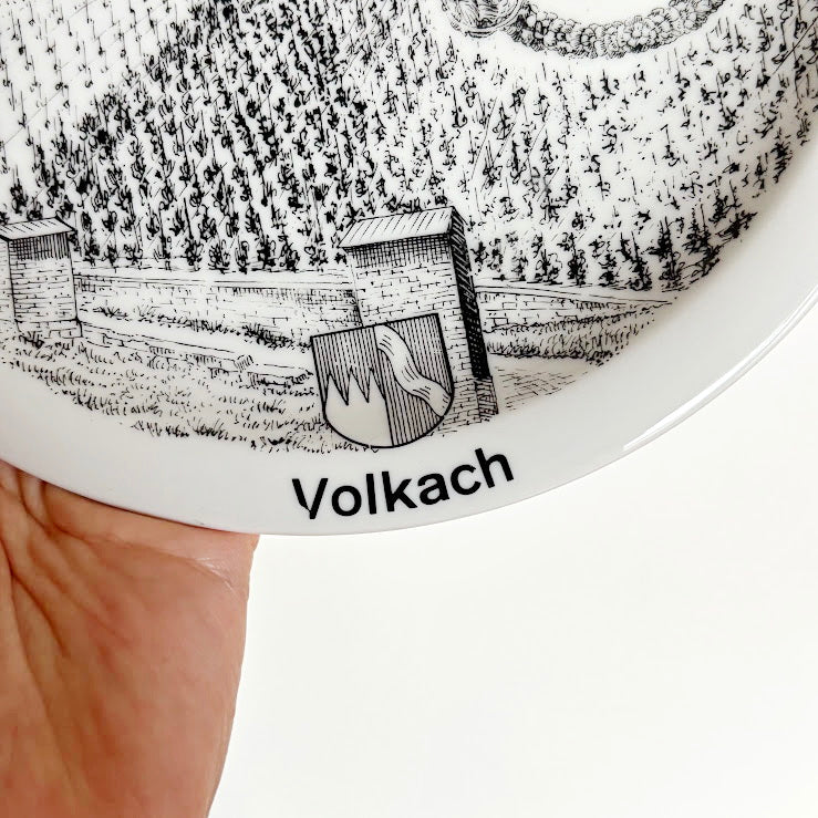 Vintage German Porcelain Collector Plate Volkach – Wallfahrtskirche Maria im Weingarten – Winterling Bavaria Schwarzenbach – Souvenir Plate