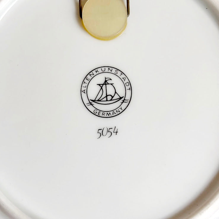 Vintage Altenkunstadt Germany Wall Plate - Tückelhausen Kartäuserkloster Monastery - Black White Ceramic Hanging Plate