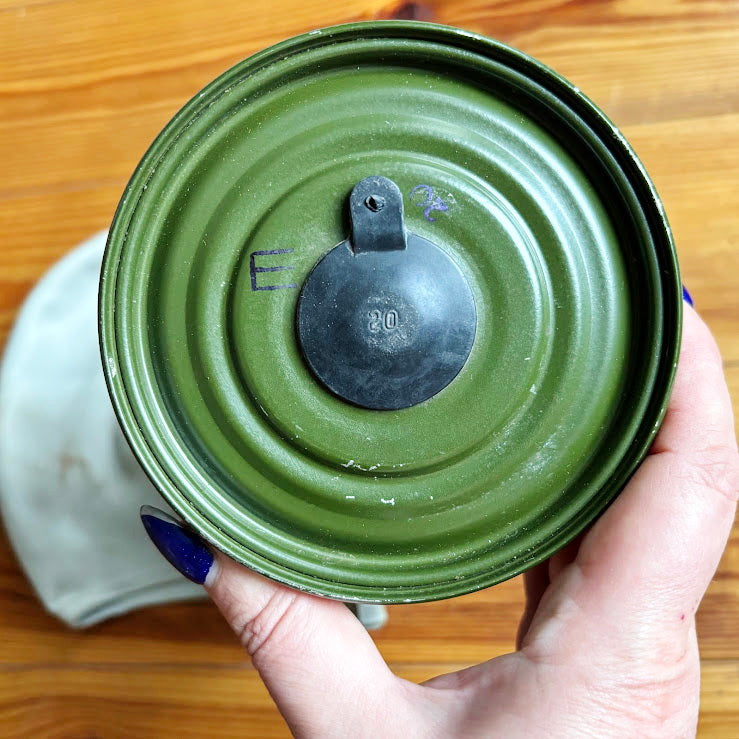 Vintage Soviet Gas Mask GP-5 with Filter and Canvas Bag - USSR Military Respirator - Retro Industrial Decor - 1970s-1980s Authentic Surplus