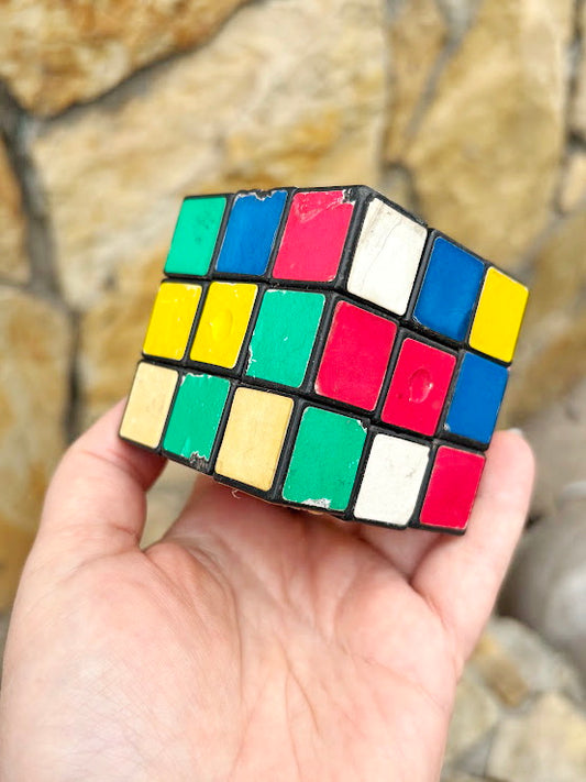 Vintage Soviet Rubik’s Cube Puzzle - 6×6 cm - Original USSR Mechanical Toy - Color Block Brain Teaser - 1970s Collectible Gift