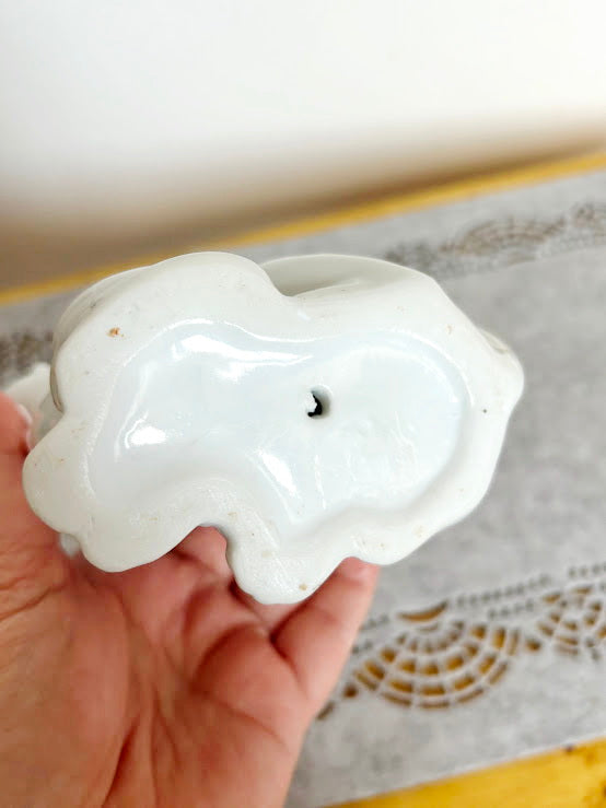 Vintage Porcelain Cat Figurine Duo - Made in Germany - White Cats with Pastel Scarves - 19 cm Ceramic Statue