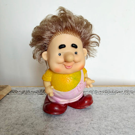 Vintage Soviet Rubber Toy – “Karlsson” Character – 1980s USSR Figurine – Large Collectible - 002