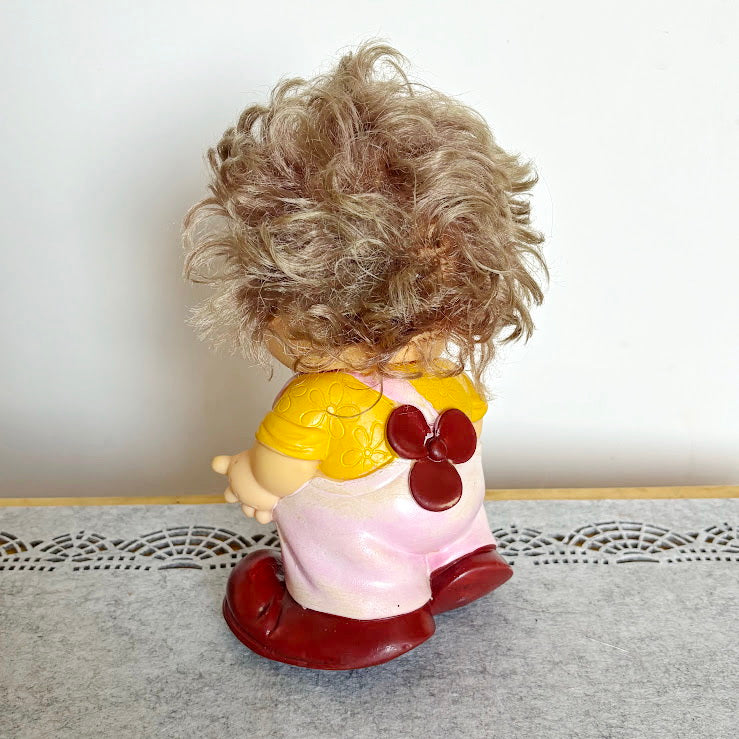 Vintage Soviet Rubber Toy – “Karlsson” Character – 1980s USSR Figurine – Large Collectible - 002