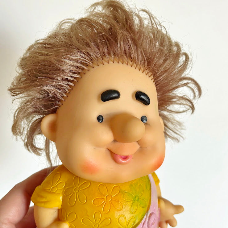 Vintage Soviet Rubber Toy – “Karlsson” Character – 1980s USSR Figurine – Large Collectible - 002