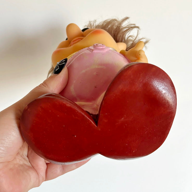 Vintage Soviet Rubber Toy – “Karlsson” Character – 1980s USSR Figurine – Large Collectible - 002