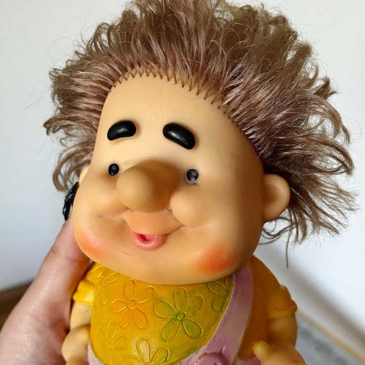 Vintage Soviet Rubber Toy – “Karlsson” Character – 1980s USSR Figurine – Large Collectible - 002