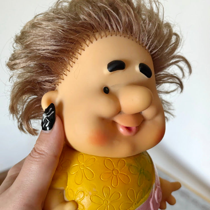 Vintage Soviet Rubber Toy – “Karlsson” Character – 1980s USSR Figurine – Large Collectible - 002