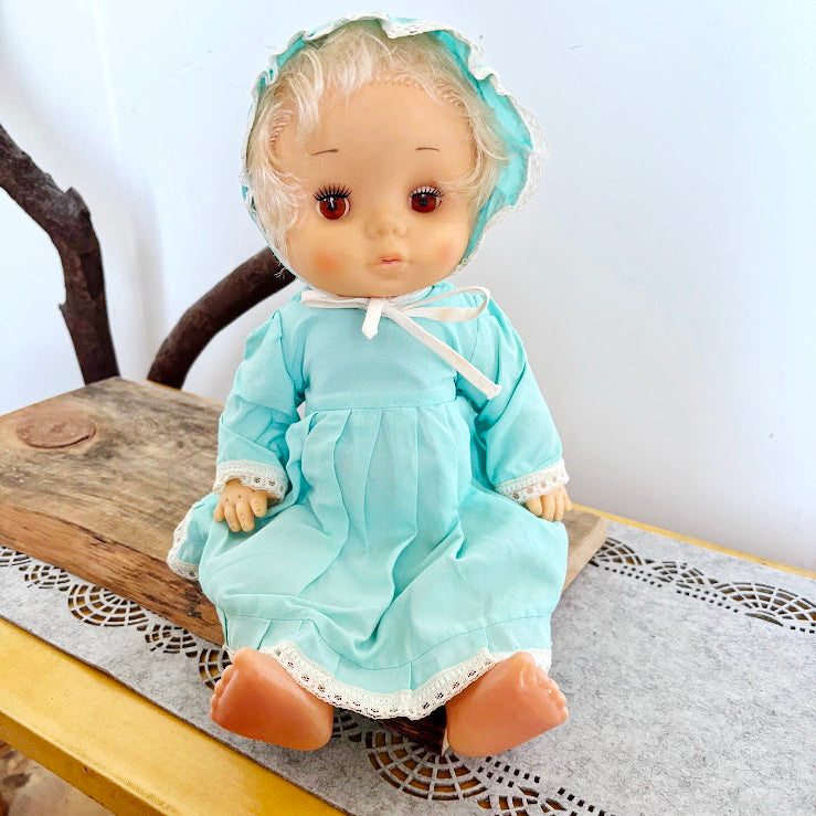 Vintage Soviet Baby Doll Pupsik with Original Outfit, 41 cm, 1970s–1980s Collectible