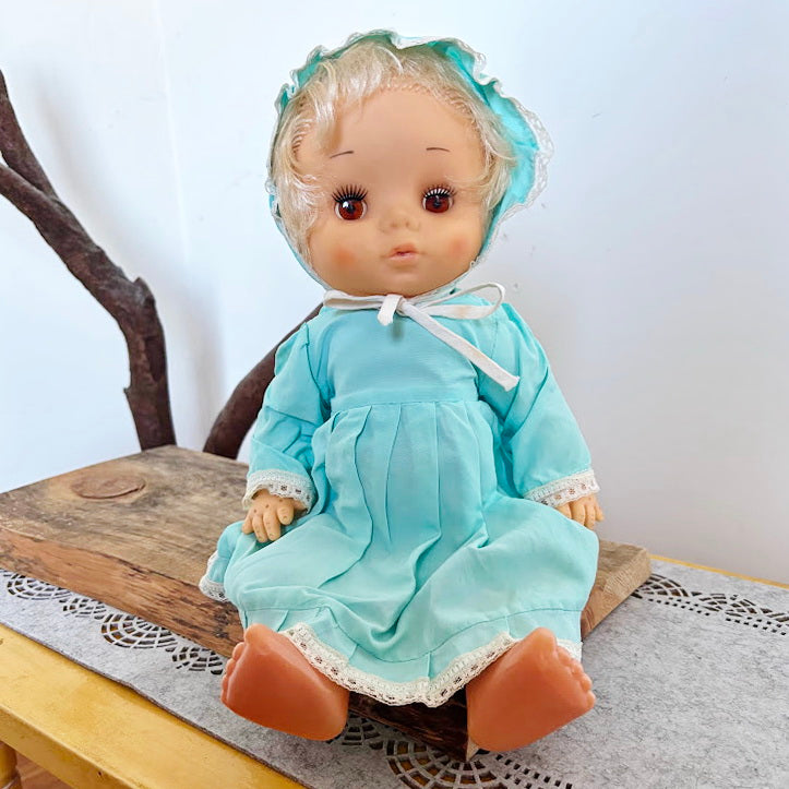 Vintage Soviet Baby Doll Pupsik with Original Outfit, 41 cm, 1970s–1980s Collectible