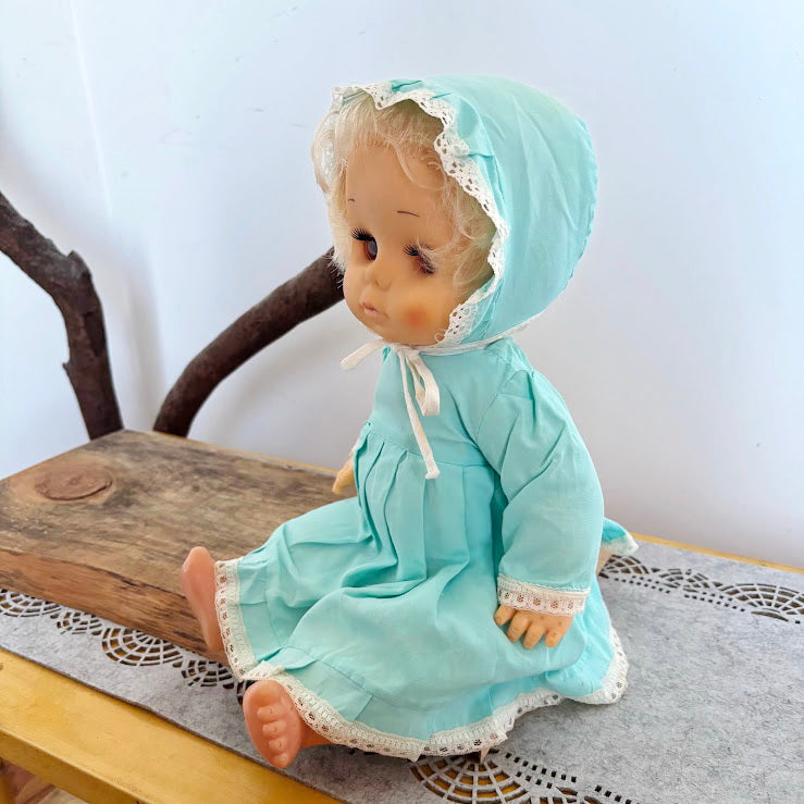 Vintage Soviet Baby Doll Pupsik with Original Outfit, 41 cm, 1970s–1980s Collectible