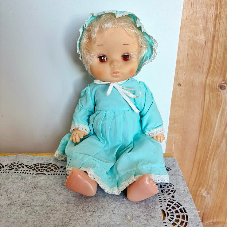 Vintage Soviet Baby Doll Pupsik with Original Outfit, 41 cm, 1970s–1980s Collectible