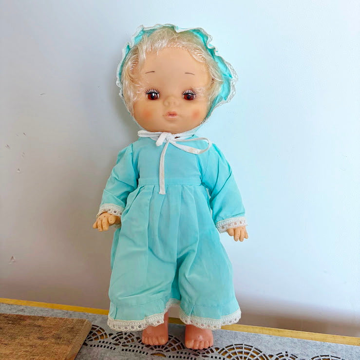 Vintage Soviet Baby Doll Pupsik with Original Outfit, 41 cm, 1970s–1980s Collectible