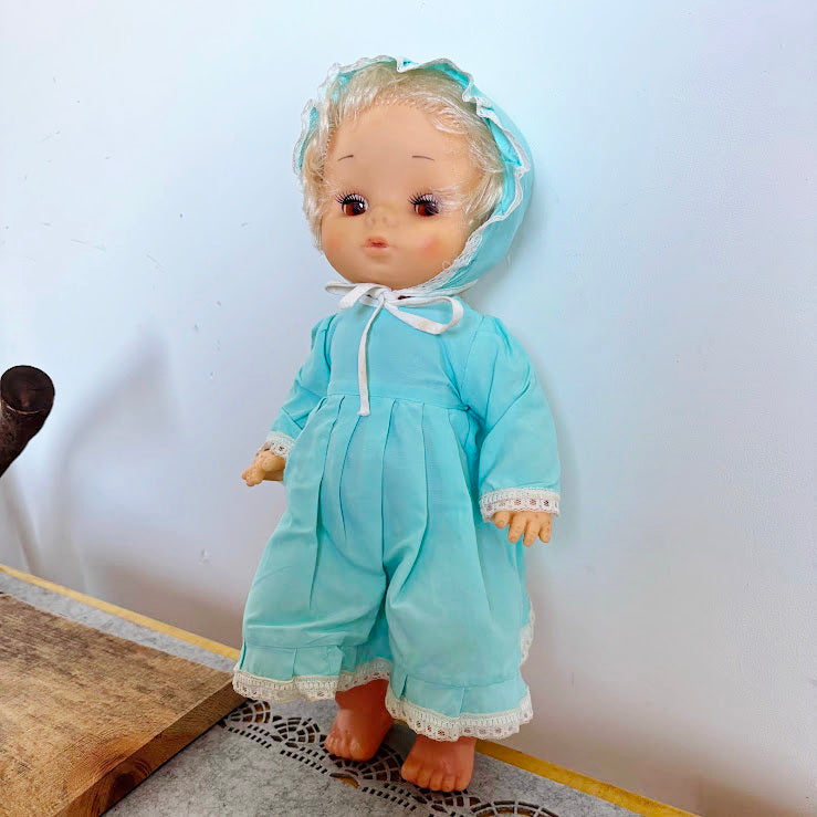 Vintage Soviet Baby Doll Pupsik with Original Outfit, 41 cm, 1970s–1980s Collectible