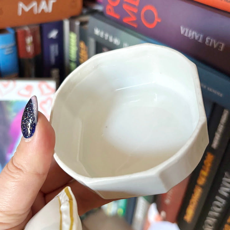 Vintage German Porcelain Trinket Box Octagonal Hainichen City Crest Collectible - 1970s