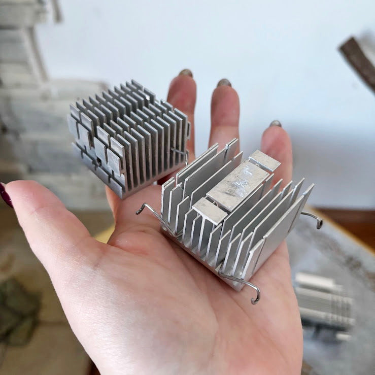 Vintage Computer Heatsink Lot of 9 Aluminum Chipset VRM GPU Cooling Radiators DIY Art Parts