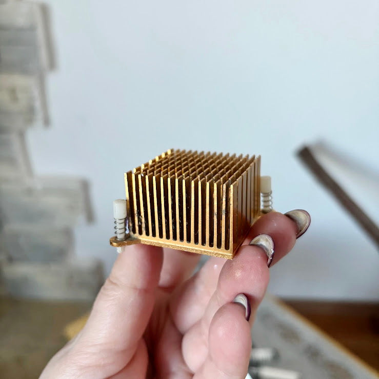 Vintage Computer Heatsink Lot of 9 Aluminum Chipset VRM GPU Cooling Radiators DIY Art Parts