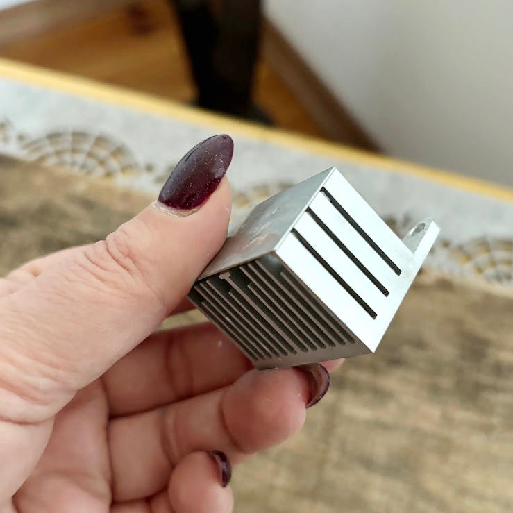 ASUS Fanless Heatsink Vintage Computer Part, Motherboard Chipset Cooling Radiator, Passive Aluminum PC Heatsink, Tech Craft Supply