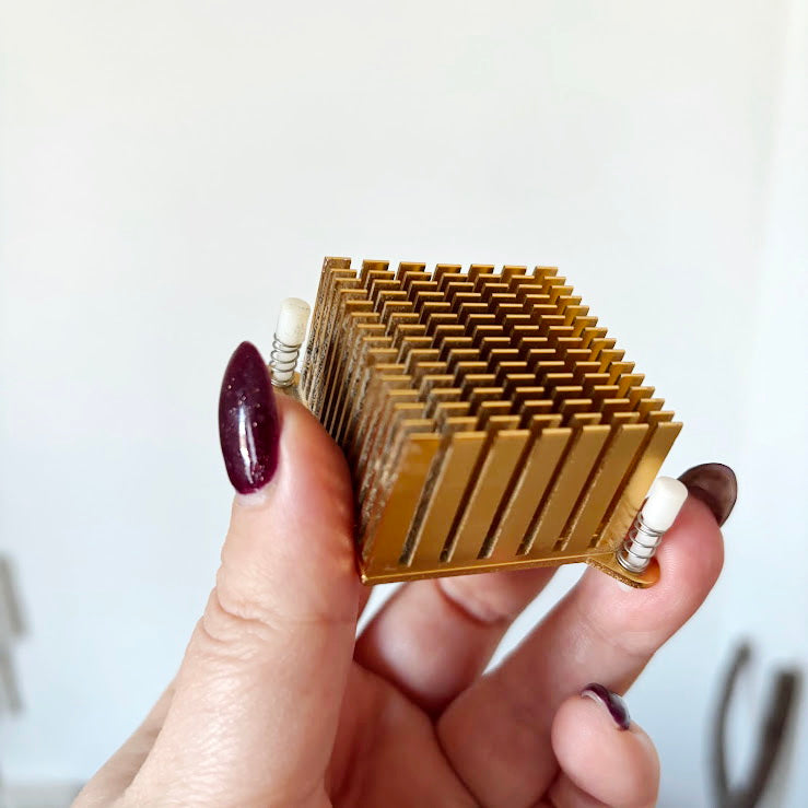Vintage Computer Heatsink Lot of 9 Aluminum Chipset VRM GPU Cooling Radiators DIY Art Parts