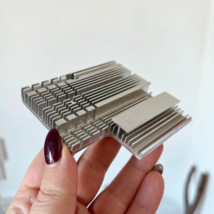 Vintage Computer Heatsink Lot of 9 Aluminum Chipset VRM GPU Cooling Radiators DIY Art Parts