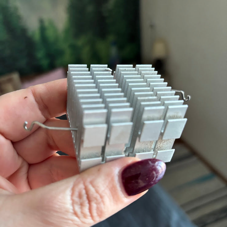 Vintage Computer Heatsink Lot of 9 Aluminum Chipset VRM GPU Cooling Radiators DIY Art Parts