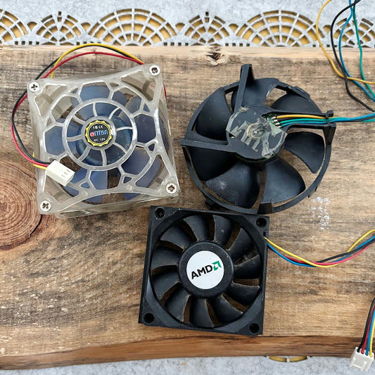 Vintage Computer Cooling Fans Set of 3 AMD Titan PC Case Fans Electronics Parts Industrial Hardware Lot