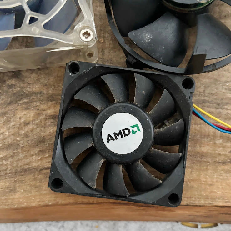 Vintage Computer Cooling Fans Set of 3 AMD Titan PC Case Fans Electronics Parts Industrial Hardware Lot