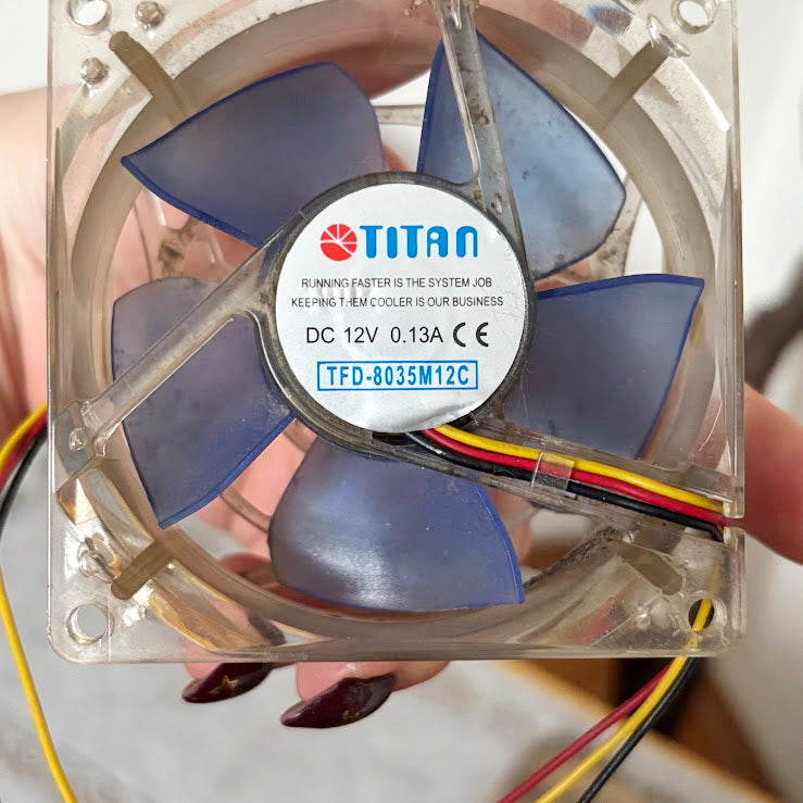 Vintage Computer Cooling Fans Set of 3 AMD Titan PC Case Fans Electronics Parts Industrial Hardware Lot