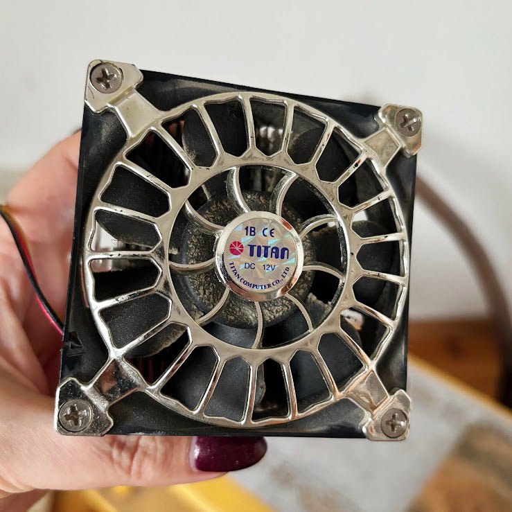 Titan CPU Cooler Fan With Heatsink Vintage Computer Cooling Hardware Assembly