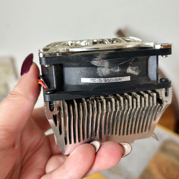 Titan CPU Cooler Fan With Heatsink Vintage Computer Cooling Hardware Assembly