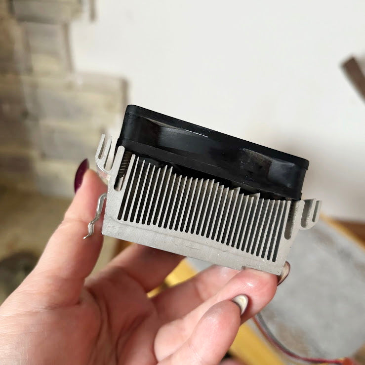 GlacialTech CPU Cooling Fan With Heatsink Vintage PC Part – Computer Cooler Assembly – Hardware Component for Repair or DIY Projects