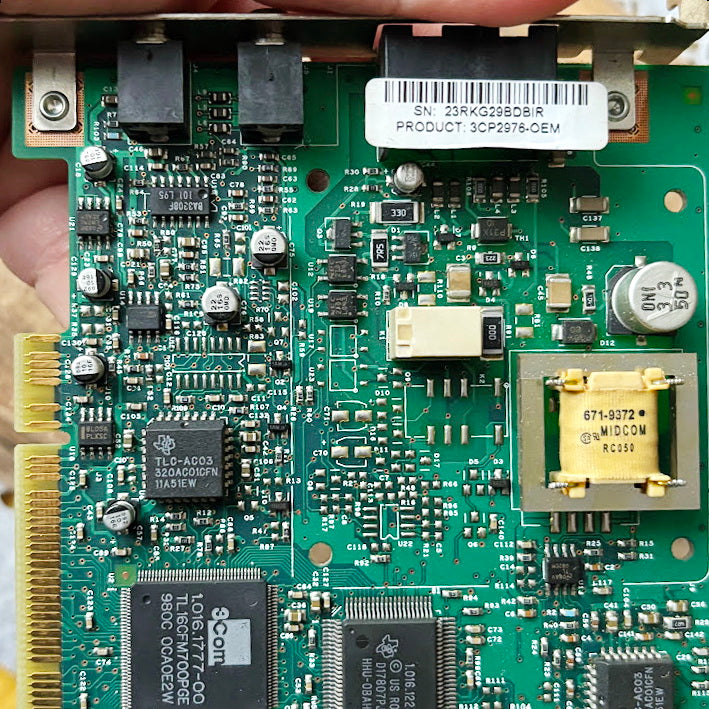Vintage 3Com PCI Voice Telephony Sound Card Internal PC Expansion Board Late 1990s Early 2000s Untested