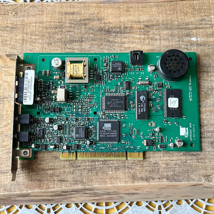 Vintage 3Com PCI Voice Telephony Sound Card Internal PC Expansion Board Late 1990s Early 2000s Untested