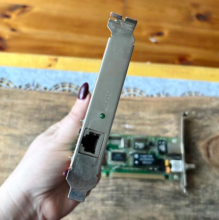 Vintage ISA Ethernet Network Cards Set 10Mbps Plug and Play LAN Adapters Mid 1990s Retro PC Expansion Boards Untested