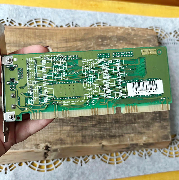 Vintage ISA Ethernet Network Cards Set 10Mbps Plug and Play LAN Adapters Mid 1990s Retro PC Expansion Boards Untested