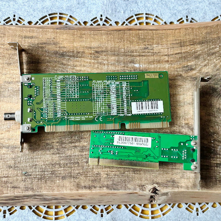 Vintage ISA Ethernet Network Cards Set 10Mbps Plug and Play LAN Adapters Mid 1990s Retro PC Expansion Boards Untested
