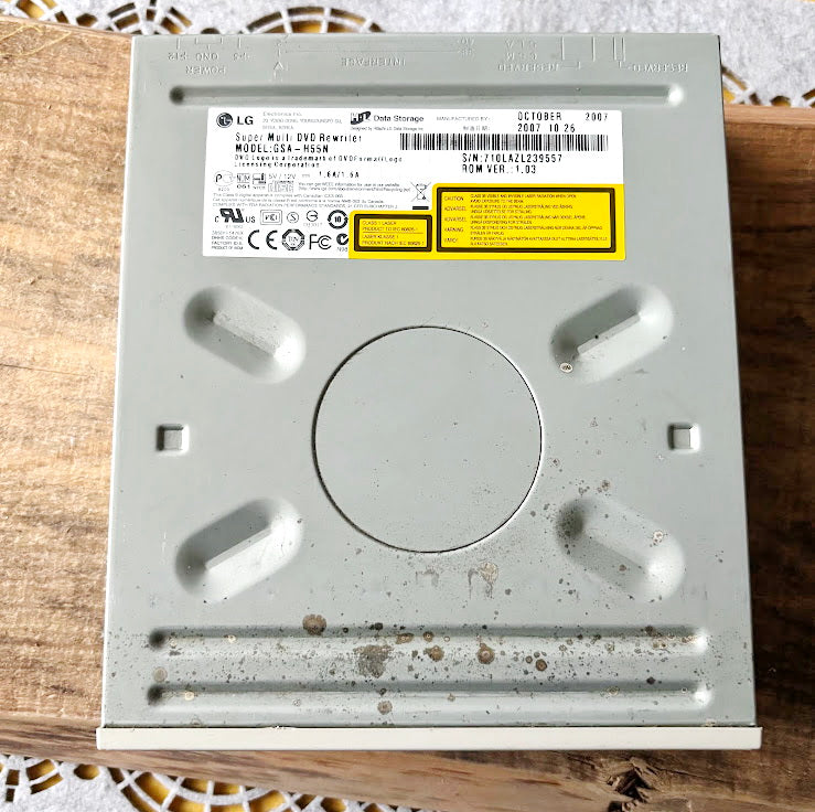 LG Super Multi DVD Rewriter GSA-H55N 2007 Internal Optical Drive ide Desktop pc Untested Vintage Hardware