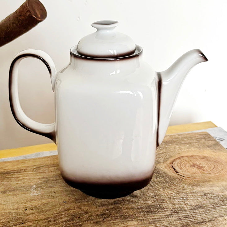 Vintage Winterling Bavaria Porcelain Coffee Pot Marktleuthen Germany Elegant Brown Ombre Mid Century Tea Server