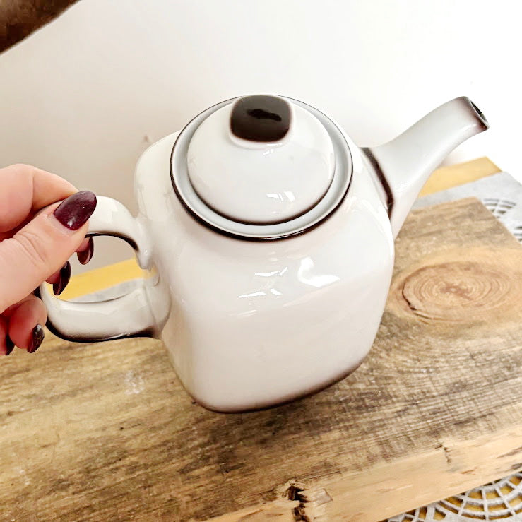 Vintage Winterling Bavaria Porcelain Coffee Pot Marktleuthen Germany Elegant Brown Ombre Mid Century Tea Server