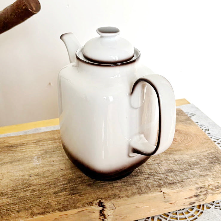 Vintage Winterling Bavaria Porcelain Coffee Pot Marktleuthen Germany Elegant Brown Ombre Mid Century Tea Server