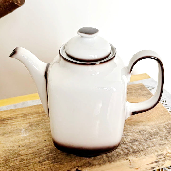 Vintage Winterling Bavaria Porcelain Coffee Pot Marktleuthen Germany Elegant Brown Ombre Mid Century Tea Server