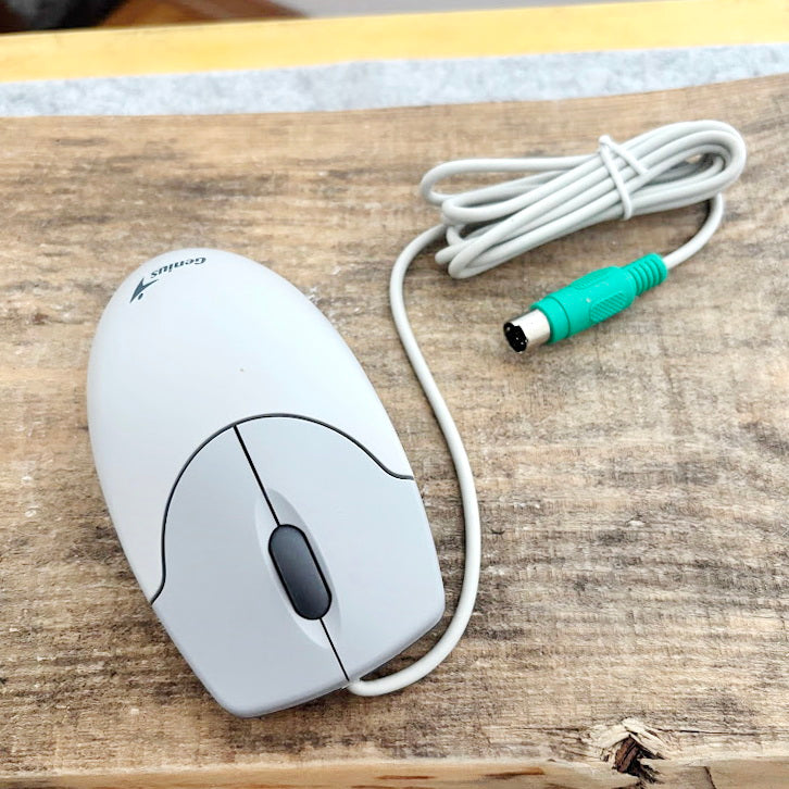 Vintage Genius NetScroll PS/2 Wired Mouse, New Old Stock in Box, Factory Sealed, Retro Computing Mouse for Windows XP/98/ME, Untested