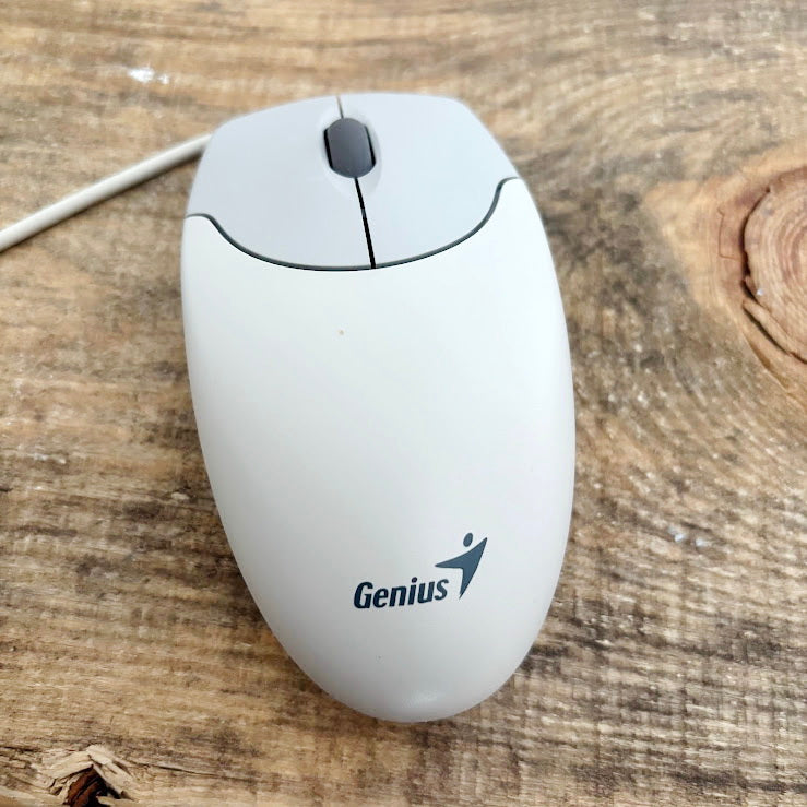 Vintage Genius NetScroll PS/2 Wired Mouse, New Old Stock in Box, Factory Sealed, Retro Computing Mouse for Windows XP/98/ME, Untested