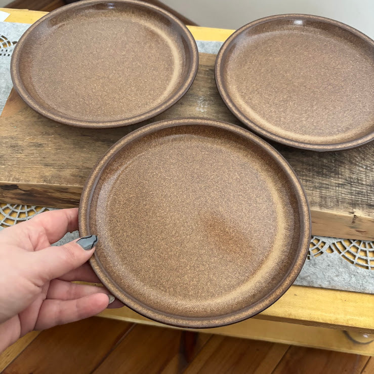 Vintage Winterling Bavaria Stoneware Set, Brown Speckled Tea Coffee Set 9pc, Mid-Century Modern German Pottery