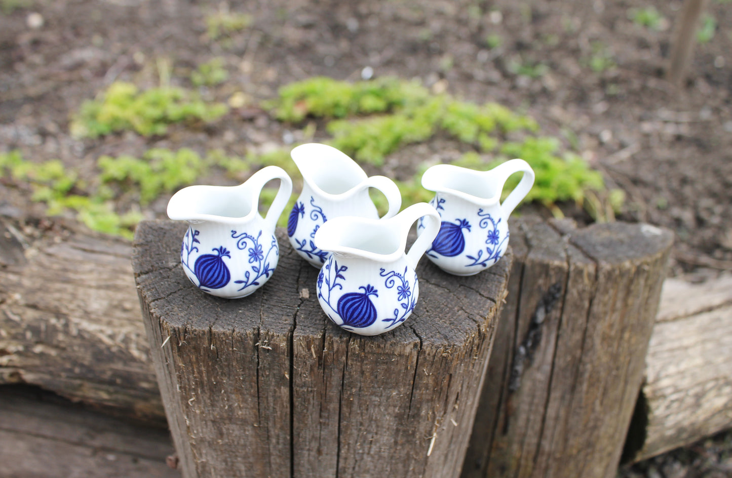 Set of 4 Vintage Porcelain souvenir mini jugs - made in Germany - gift mini jugs - 1980-1990s