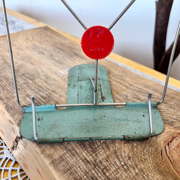 Vintage Metal Book Stand Adjustable Reading Holder, Retro Cookbook Display Stand, Mid Century Desk Book Rest - 7 inches