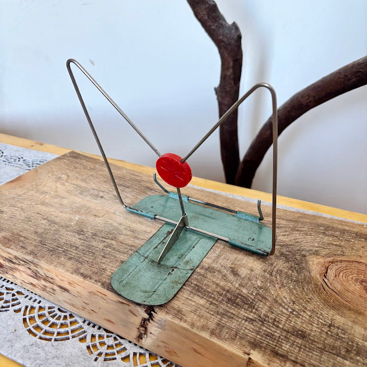 Vintage Metal Book Stand Adjustable Reading Holder, Retro Cookbook Display Stand, Mid Century Desk Book Rest - 7 inches