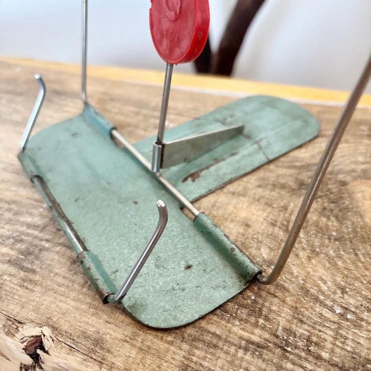 Vintage Metal Book Stand Adjustable Reading Holder, Retro Cookbook Display Stand, Mid Century Desk Book Rest - 7 inches