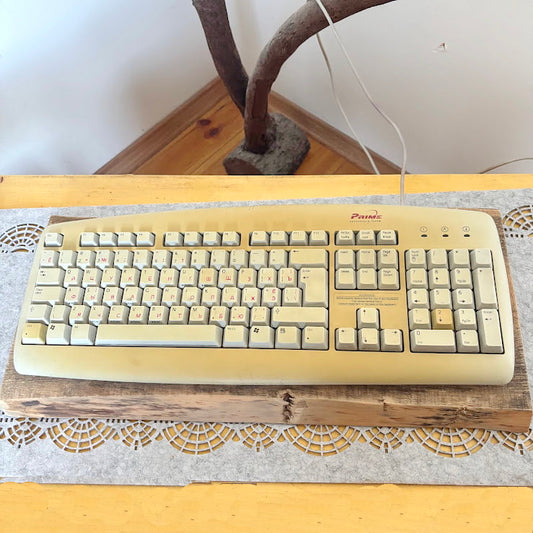 Logitech Deluxe Keyboard Y-SU61 Vintage PS/2 Wired Keyboard Retro PC Accessory Early 2000s Computer Keyboard