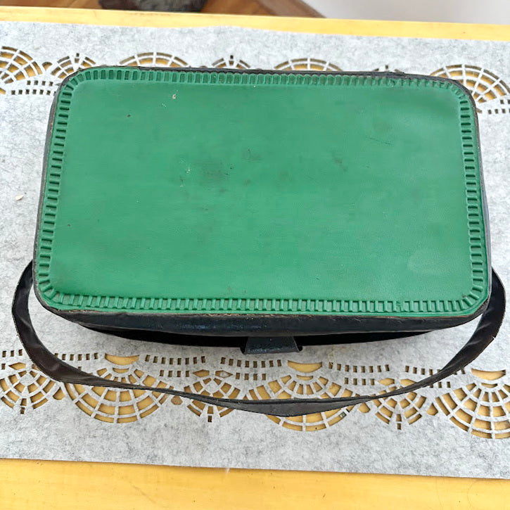 Vintage Car First Aid Kit Soviet Era Green Black Case Retro Emergency Medical Box USSR Auto Collectible Storage